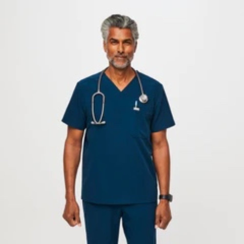 Figs Scrubs Top and Bottom 2 piece - Dark Harbor